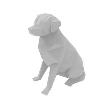 3D打印个性装饰小狗坐姿摆件