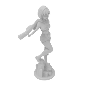 3D打印办公桌面艺术品雕塑摆件旋风小魔女手办礼品